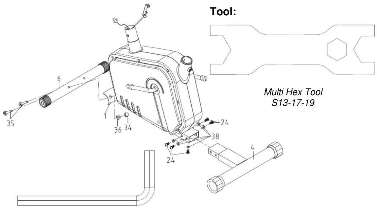 Life Gear Straight Magnetic Upright Bike 20250 - ASSEMBLY INSTRUCTIONS - 1
