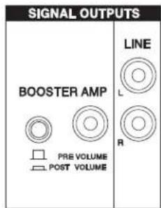 SIGNAL OUTPUTS BOOSTER AMP PRE VOLUME POST VOLUME LINE L R