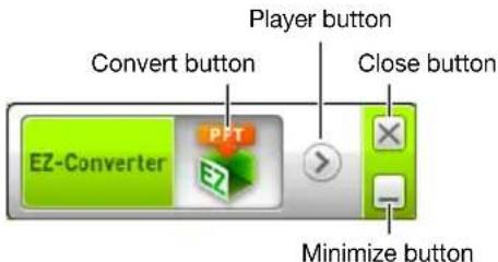 Player button Convert button Close button EZ-Converter PFT Minimize button