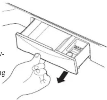 Illustration of a hand holding a device with a ruler above it, showing internal components and a downward arrow (no text or symbols)