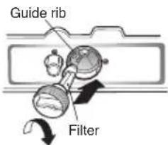 Guide rib Filter