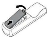 AG Neovo TX-32P - Inserting the Batteries in the Remote Control - 1