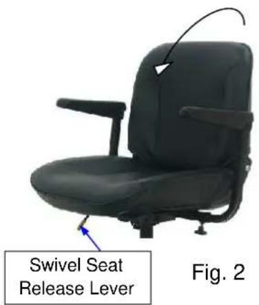 Swivel Seat Release Lever Fig. 2
