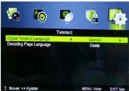 Teletext Digital Teleted Language Decoding Page Language Alerman Oeste Mover Ajustar MENU: Volta EXIT: Sar