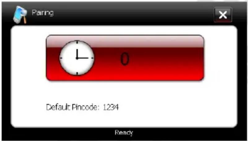 Paring Default Pincode: 1234 Ready