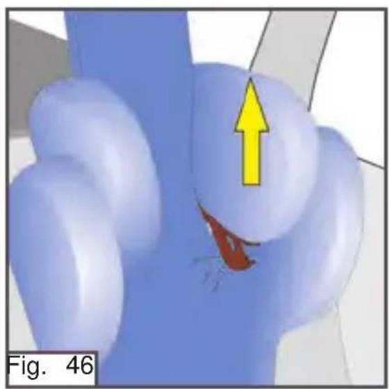 3D rendered abstract shape with a yellow upward arrow and label 'Fig. 46' (no readable text or symbols)