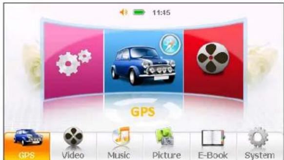 11:45 GPS GPS Video Music Picture E-Book System