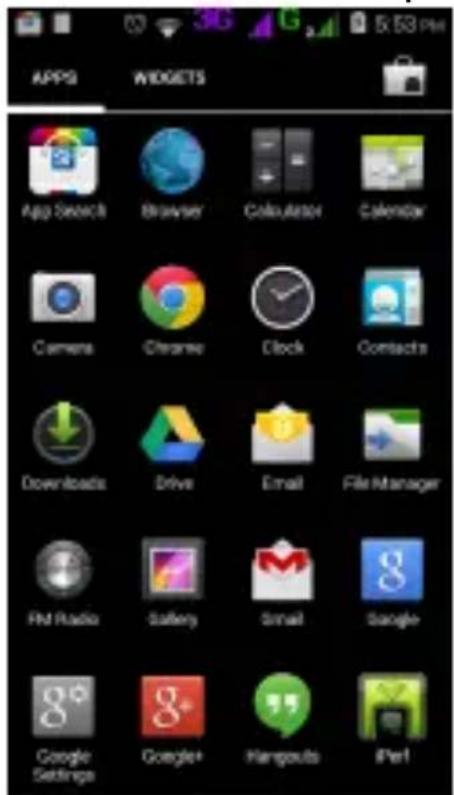 APPS WIDGETS App Select Browser Calculator Calendar Camera Chrome Clock Contacts Downloads Drive Email File Manager FM Radio Gallery Small Google+ Google Settings Google+ Hangouts iPer1