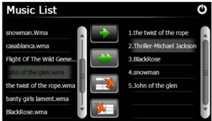 Music List snowman.Wma casablanca.wma Flight Of The Wild Geese... John of the glen.wma the twist of the rope.wma banty girls lament.wma BlackRose.wma 1.the twist of the rope 2.Thriller-Michael Jackson 3.BlackRose 4.snowman 5.John of the glen