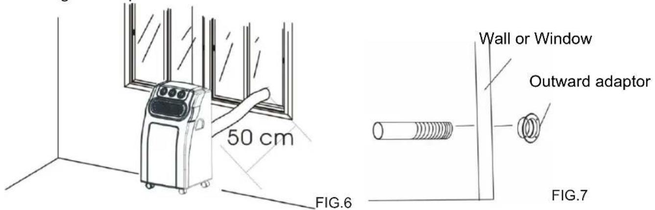 50 cm FIG.6 Wall or Window Outward adaptor FIG.7