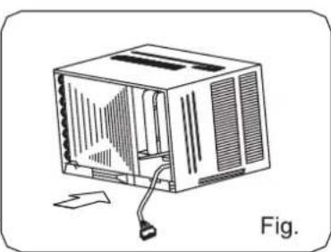 Line drawing of a computer unit with ventilation slots and a cable, labeled 'Fig.' (no text or symbols on the diagram itself)