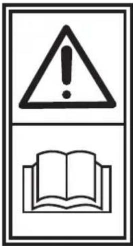 Warning symbol with exclamation mark and open book icon, commonly used to indicate education or information hazard.