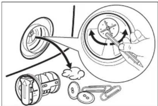 Diagram illustrating mechanical assembly steps with labeled components and directional arrows