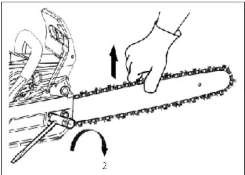 Meec Tools 721-341 - Napinanie tańcucha ku prowadnicy - 3