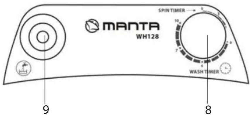 SPIN TIMER MANTA WH128 WASH TIMER 9 8