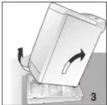 Diagram of a mechanical device with a rotating arrow indicating rotation, no text or symbols present