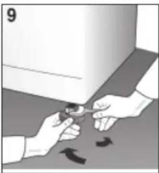 Illustration of hands using a tool to interact with a device, showing motion arrows (no text or symbols)