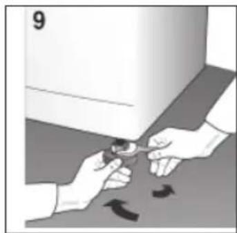 Illustration of hands holding a small object with directional arrows indicating movement (no text or symbols)