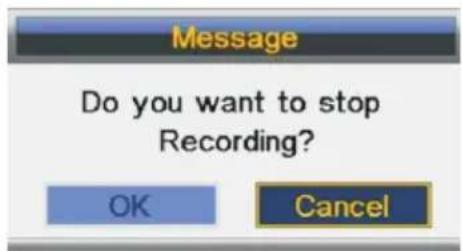 Message Do you want to stop Recording? OK Cancel