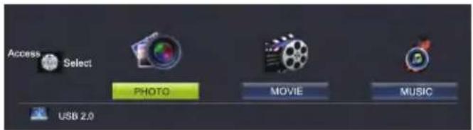 Access Select PHOTO MOVIE MUSIC USB 2.0