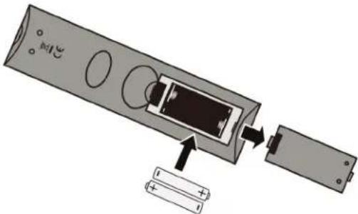 Dynex DX-19E310NA15 - Installing remote control batteries - 2