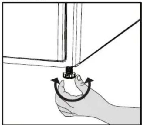 Defy DPY 8504 CGM - Adjusting the feet - 1
