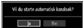 Vil du starte automatisk kanalsøk? Ja Nei