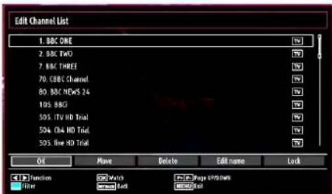 Edit Channel List 1. 88C ONE 2. 88C TWO 7. 88C THREE 70. 88C Channel 80. 88C NEWS 24 105. 88G 505. ITV HD Trial 504. 04 HD Trial 503. free HD Trial OK Move Delete Edit name Lack Function Worth Bank Page 6/9/2004 Filter Back Next