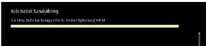Automatisk Kanalsökning U.S. västa, Detta kan to några minuter. Ansöker digital kanal VHF 68