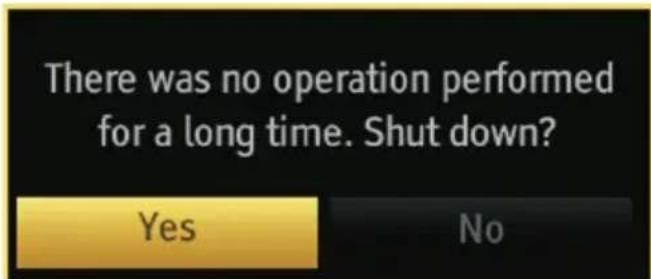 There was no operation performed for a long time. Shut down? Yes No