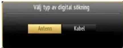 Valj typ av digital sökning Antenn Kabel