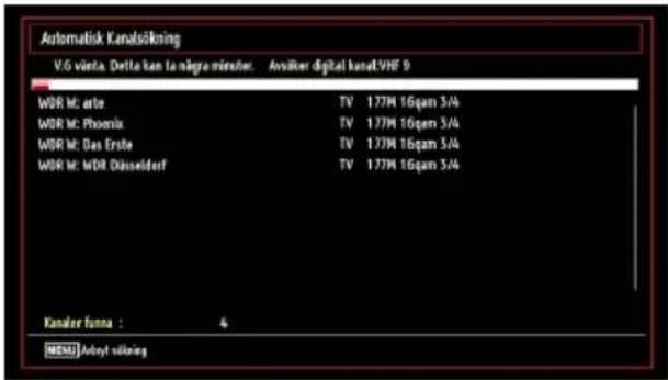 Automatisk Kanalsökning V6 verta. Dette kan to någre månster. Anvåker digital kanal VHF 9 WDR M: Arto TV 177M 16qam 5/4 WDR M: Phoenix TV 177M 16qam 5/4 WDR M: Das Erste TV 177M 16qam 5/4 WDR M: WDR Düsseldorf TV 177M 16qam 5/4 Kanaler funna : 4 MENU Adopt vällning