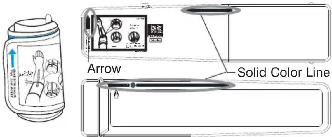 Arrow 2-3m (0.8~12') Arrow must fall WITH BLUE One Size Cell Feet 32.55±1.0mm 2.45x 100mm Battery Box Arrow Solid Color Line