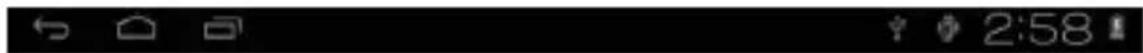 Camera status bar showing time and duration icons with time 2:58
