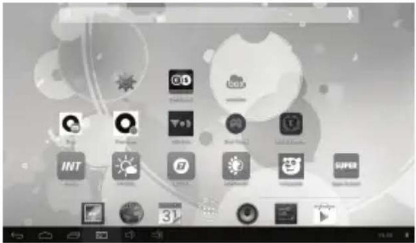 Screenshot of a mobile app interface with app icons and status bar, showing various functions like YouTube, Instagram, and TikTok.