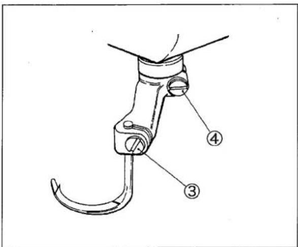 Technical diagram of a hook with numbered annotations indicating parts of the hook structure.