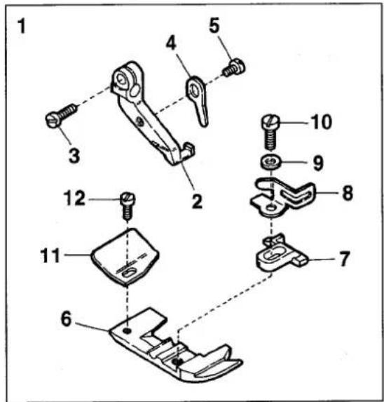 Technical diagram of a mechanical assembly with numbered parts for identification