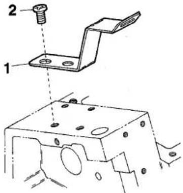 Technical diagram showing a mechanical assembly with labeled parts and a close-up view of the component.