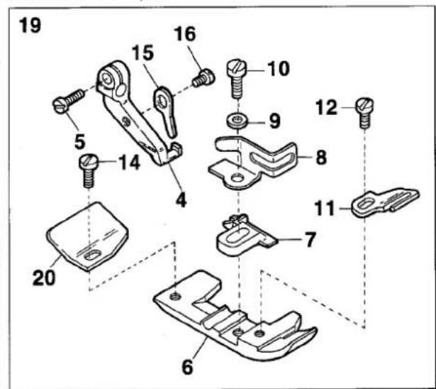 Technical diagram of a mechanical assembly with numbered parts, likely for assembly or manufacturing purposes.