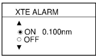 XTE ALARM ▲ ● ON 0.100nm ○ OFF ▼