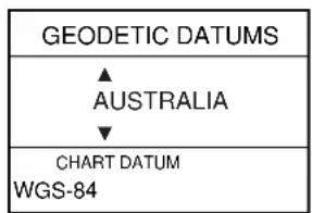 GEODETIC DATUMS ▲ AUSTRALIA ▼ CHART DATUM WGS-84