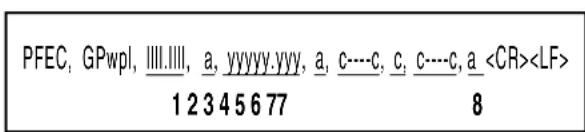 PFEC, GPwpl, \llll.llll, a, yyyyy.yyy, a, c----c, c, c----c, a 1 2 3 4 5 6 77 8