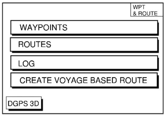 WPT & ROUTE WAYPOINTS ROUTES LOG CREATE VOYAGE BASED ROUTE DGPS 3D