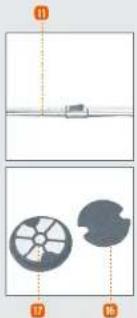Diagram showing two views of a vehicle with numbered annotations (11, 17, 18) indicating different components or states.