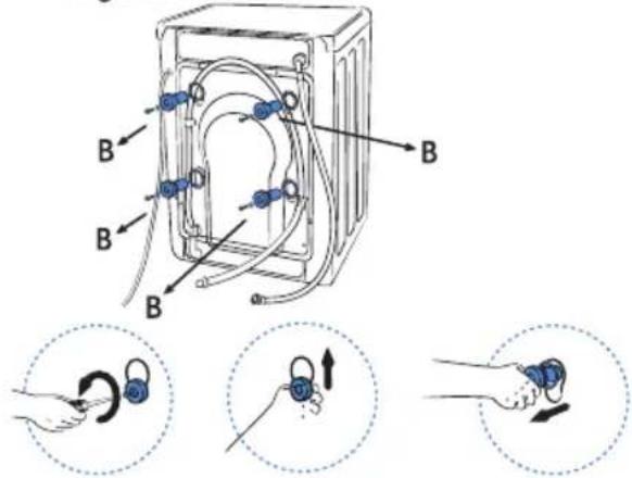 Diagram illustrating electrical switch connections with labeled components and directional arrows, including a hand holding a lock.