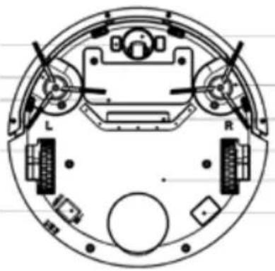 Technical diagram of a circular mechanical or electrical component with labeled parts (L, R) and no readable text or symbols.