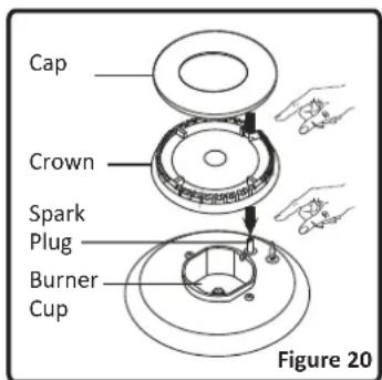 Cap Crown Spark Plug Burner Cup Figure 20