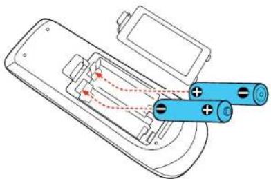 EPSON PowerLite S18+ - Instalaçãodaspilhasnocontroleremoto - 2