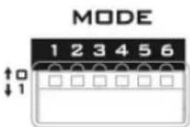 MODE 1 2 3 4 5 6 ↑0 ↓1