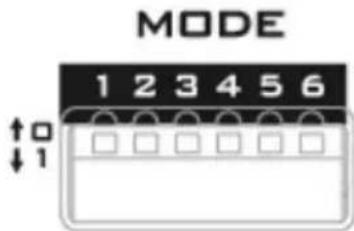 MODE 1 2 3 4 5 6 ↑0 ↓1